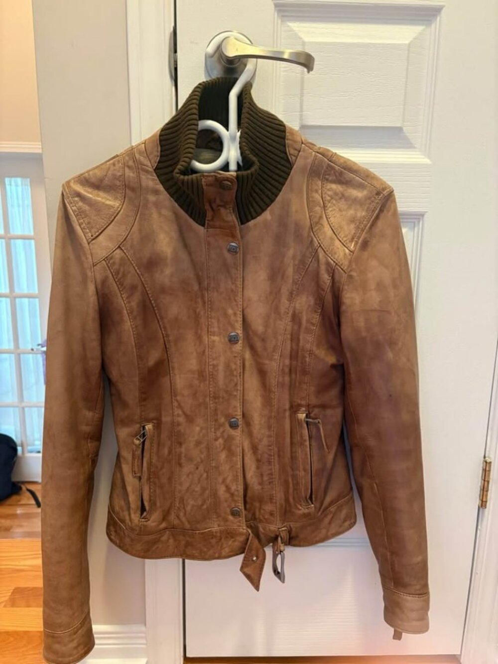 Oakwood brown leather jacket women
